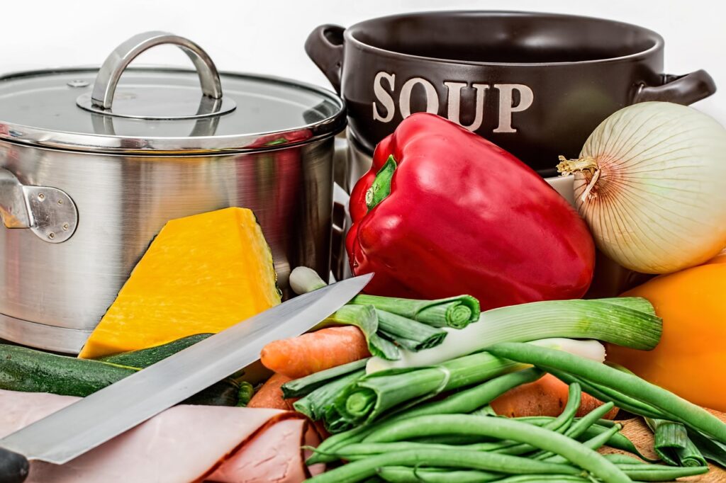 Fresh vegetables prepared for a healthy home-cooked meal